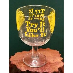 Vintage "Try It You'll Like It" Lemonade Beer Shooner Goblet Carnival Prize